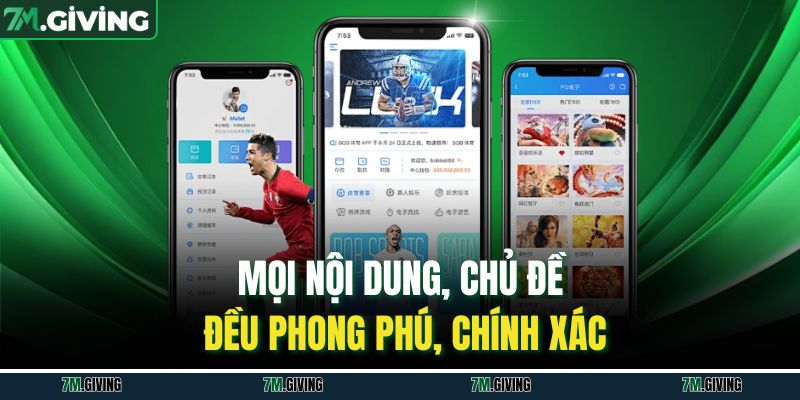 Mọi nội dung, chủ đề đều phong phú, chính xác